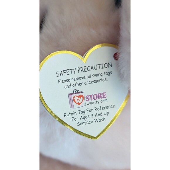 Ty Beanie Buddies 2004 Teddy Bear 14" Plush Pink Sweetest Heart Valentine's Day - Picture 4 of 6